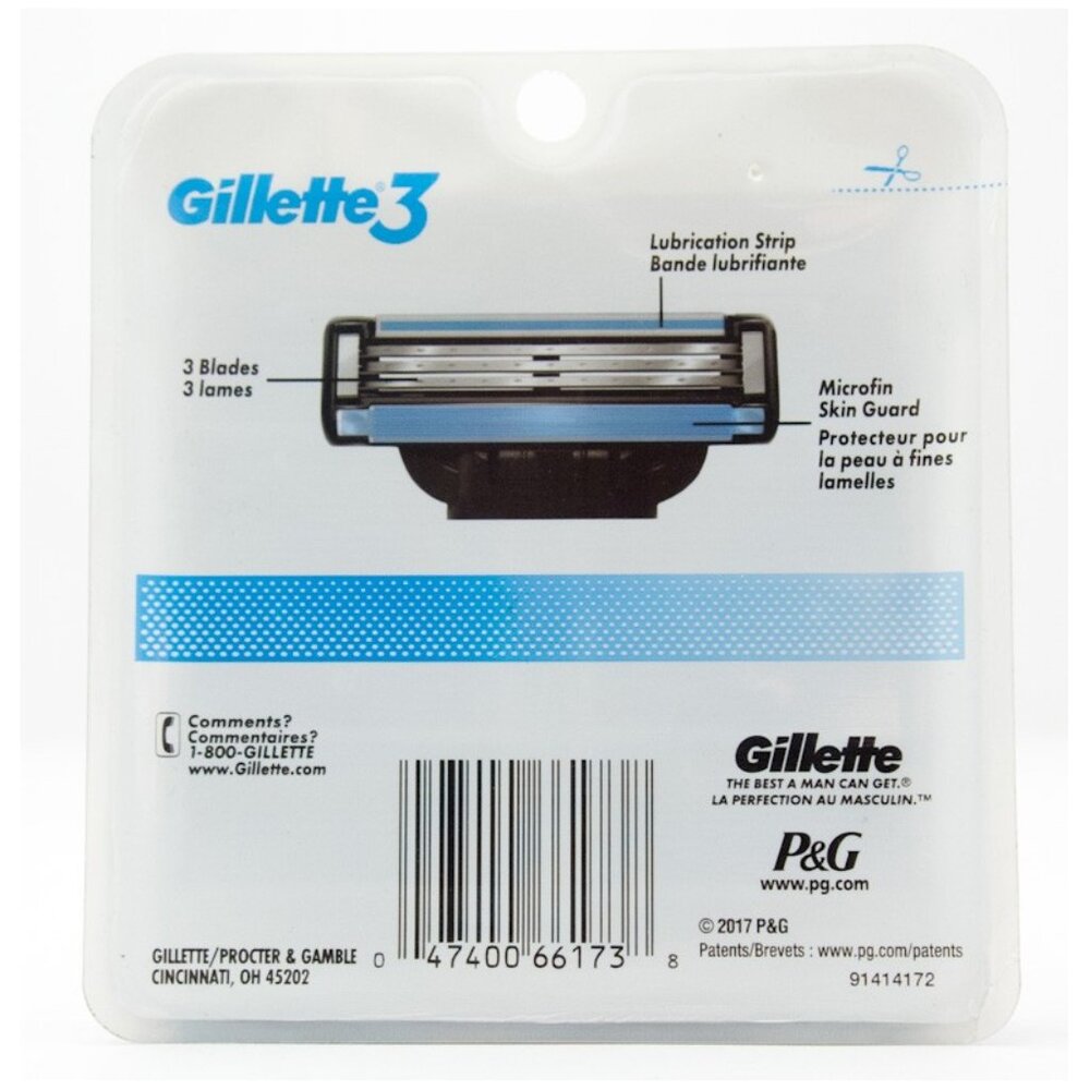 Gillette "Gillette3" Razor Blade Refill, 8 Count - Picture 2 of 2